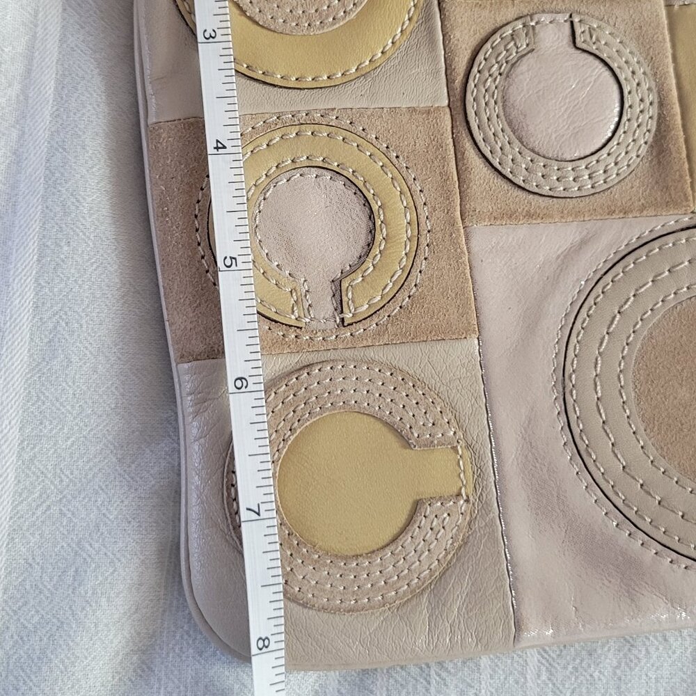 Authentic Coach Op Art Patchwork Leather Swingpac… - image 3